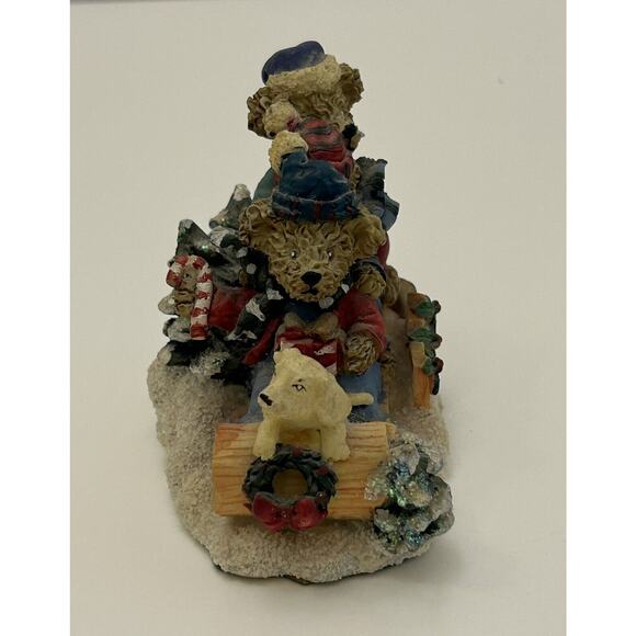 Boyds Bears And Friends Sledding Down Hill 3” Figurine No Box - Picture 2 of 6